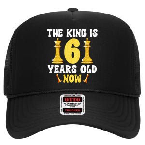 Kids 6 Years Old Birthday Chess Lover 6th Birthday Kids Chess High Crown Mesh Back Trucker Hat