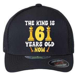 Kids 6 Years Old Birthday Chess Lover 6th Birthday Kids Chess Flexfit Unipanel Trucker Cap