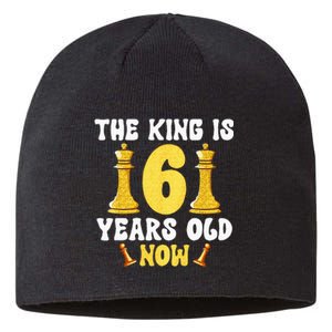 Kids 6 Years Old Birthday Chess Lover 6th Birthday Kids Chess Sustainable Beanie