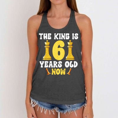 Kids 6 Years Old Birthday Chess Lover 6th Birthday Kids Chess Women's Knotted Racerback Tank