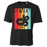 Kids 7th Birthday Vintage Snake Lover Pet Reptile 7 Years Old Cooling Performance Crew T-Shirt