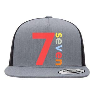 Kids 7th Birthday Boy 7 Year Old Seven Party Age 7 Ideas Flat Bill Trucker Hat