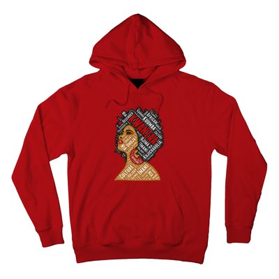 Kwanzaa 7 Principles Afro Black Woman Hoodie