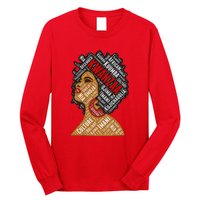 Kwanzaa 7 Principles Afro Black Woman Long Sleeve Shirt