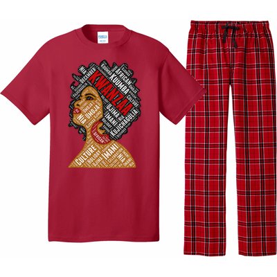 Kwanzaa 7 Principles Afro Black Woman Pajama Set