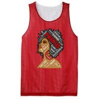 Kwanzaa 7 Principles Afro Black Woman Mesh Reversible Basketball Jersey Tank