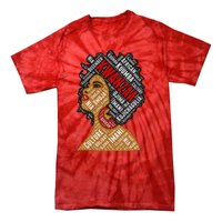 Kwanzaa 7 Principles Afro Black Woman Tie-Dye T-Shirt