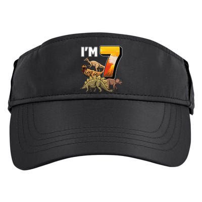 Kids 7 Year Old Dinosaurs Birthday 7th Party Paleontologist Adult Drive Performance Visor