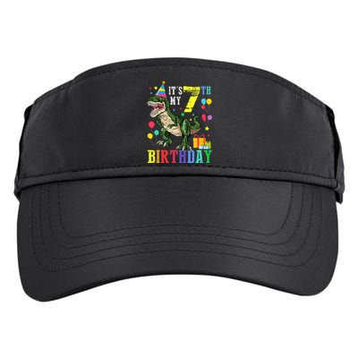 Kid 7 Year Old 7th Birthday Boy T Rex Dinosaur Gift Adult Drive Performance Visor