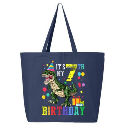 Kid 7 Year Old 7th Birthday Boy T Rex Dinosaur Gift 25L Jumbo Tote