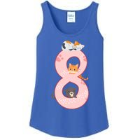 Kids 8th Birthday Girl Gift Cats Outfit 8 Years Old Gift Ladies Essential Tank