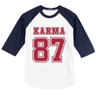 Karma 87 | Sporty Trendy Design Baseball Sleeve Shirt