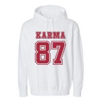 Karma 87 | Sporty Trendy Design Garment-Dyed Fleece Hoodie