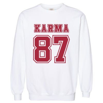 Karma 87 | Sporty Trendy Design Garment-Dyed Sweatshirt