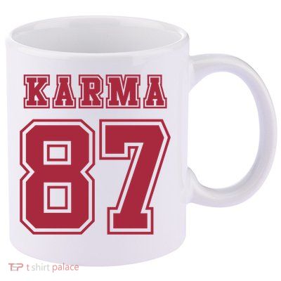 Karma 87 | Sporty Trendy Design 11oz C Handle Ceramic Mug