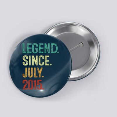 Kids 8 Years Old Legend Since July 2015 8th Birthday Button