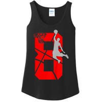 K.i.d.s 8 Year Old 8th Basketball Birthday PartyTheme Boys Girls Ladies Essential Tank