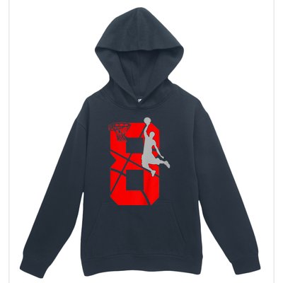 K.i.d.s 8 Year Old 8th Basketball Birthday PartyTheme Boys Girls Urban Pullover Hoodie