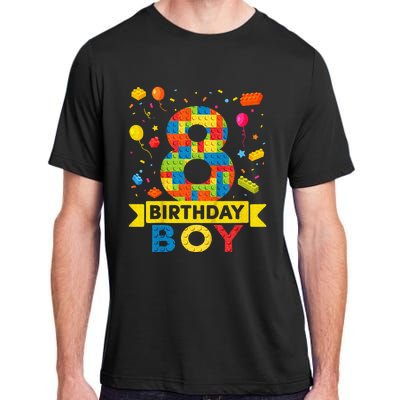 Kids 8 Year Old Building Blocks 8th Birthday Boy Adult ChromaSoft Performance T-Shirt