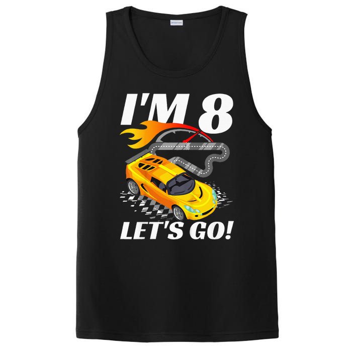 Kids 8 Year Old 8th Racing Racecar Birthday Party PosiCharge Competitor Tank