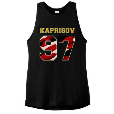 KAPRIZOV 97 Wild The Thrill Minnesota Pro Ice Hockey Ladies PosiCharge Tri-Blend Wicking Tank