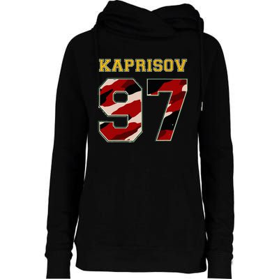 KAPRIZOV 97 Wild The Thrill Minnesota Pro Ice Hockey Womens Funnel Neck Pullover Hood