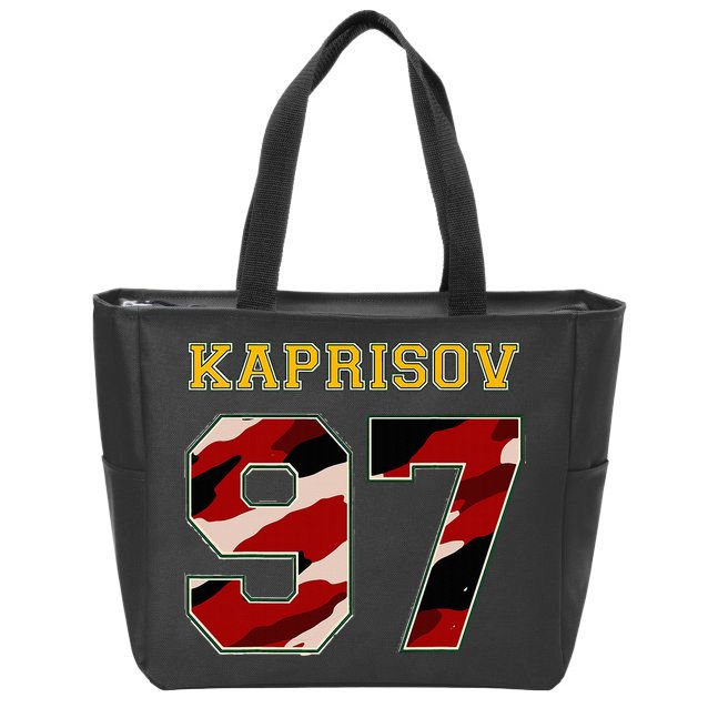 KAPRIZOV 97 Wild The Thrill Minnesota Pro Ice Hockey Zip Tote Bag