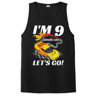 Kids 9 Year Old 9th Racing Racecar Birthday Party PosiCharge Competitor Tank