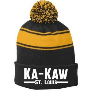 Ka Kaw St. Louis Stripe Pom Pom Beanie