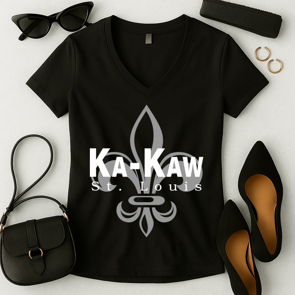 Ka-Kaw St.Louis Sports Fan Women's V-Neck T-Shirt