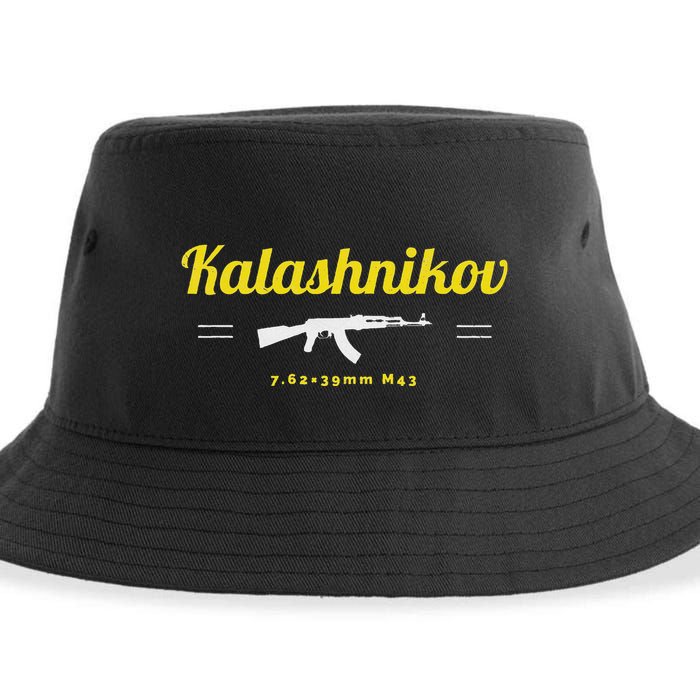 Kalashnikov Ak 47 Rifle Weapon Russia Ussr Cccp Gun Lover Sustainable Bucket Hat
