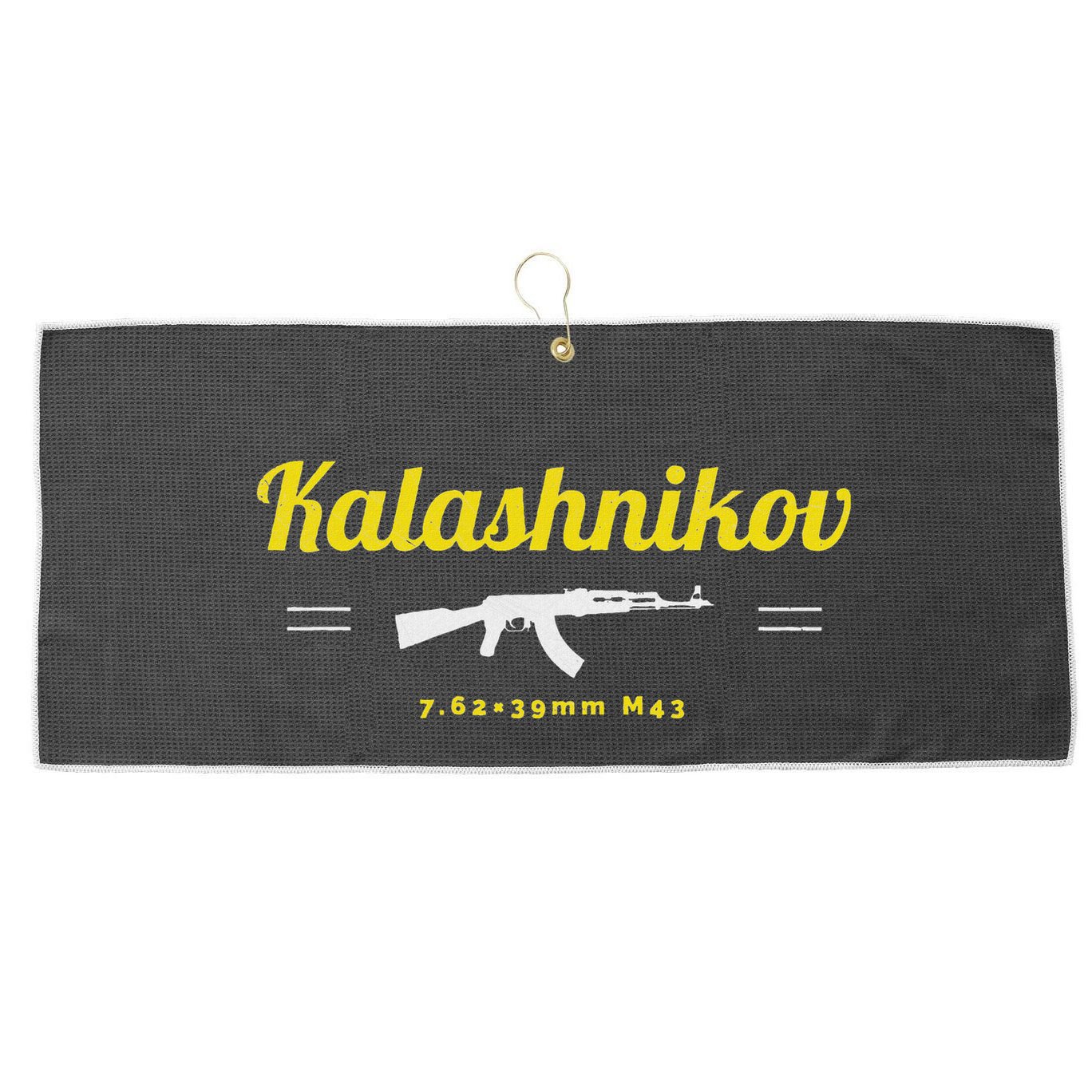 Kalashnikov Ak 47 Rifle Weapon Russia Ussr Cccp Gun Lover Large Microfiber Waffle Golf Towel
