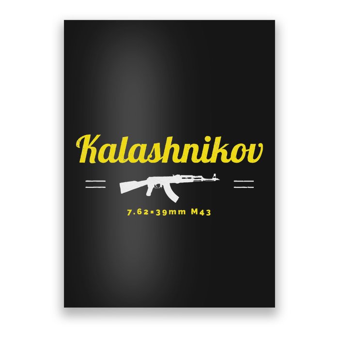 Kalashnikov Ak 47 Rifle Weapon Russia Ussr Cccp Gun Lover Poster