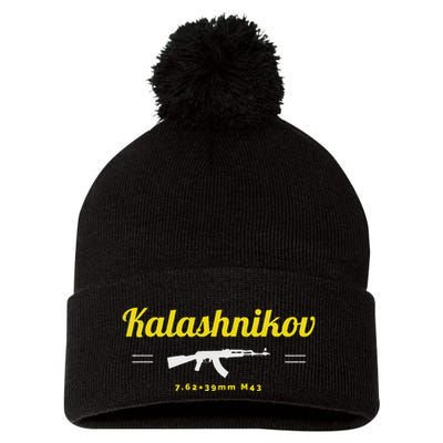 Kalashnikov Ak 47 Rifle Weapon Russia Ussr Cccp Gun Lover Pom Pom 12in Knit Beanie