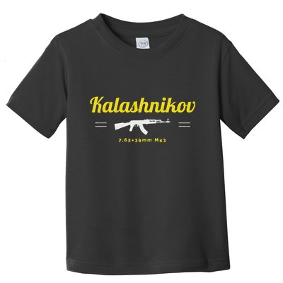Kalashnikov Ak 47 Rifle Weapon Russia Ussr Cccp Gun Lover Toddler T-Shirt