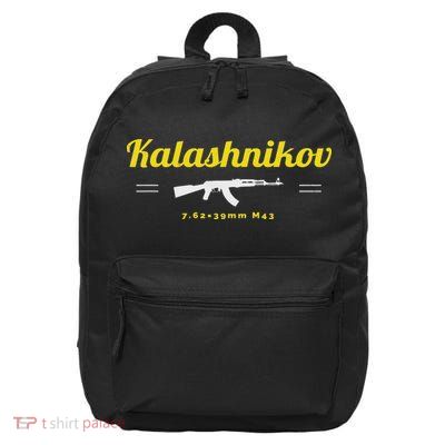Kalashnikov Ak 47 Rifle Weapon Russia Ussr Cccp Gun Lover 16 in Basic Backpack
