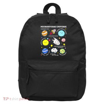 Kids Autism Awareness Neurodiverse Universe Neurodiversity 16 in Basic Backpack