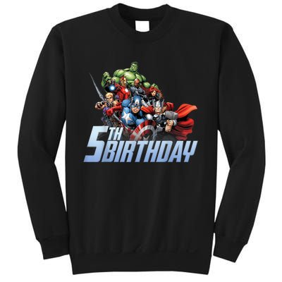 K.i.d.s A.v.e.n.g.er.s Action Shot 5th Birthday Sweatshirt