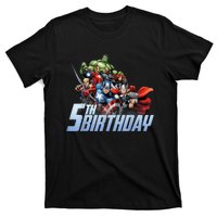 K.i.d.s A.v.e.n.g.er.s Action Shot 5th Birthday T-Shirt