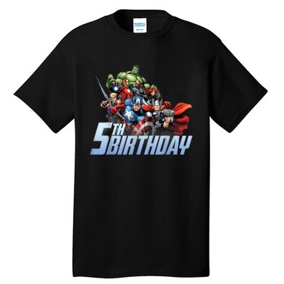 K.i.d.s A.v.e.n.g.er.s Action Shot 5th Birthday Tall T-Shirt