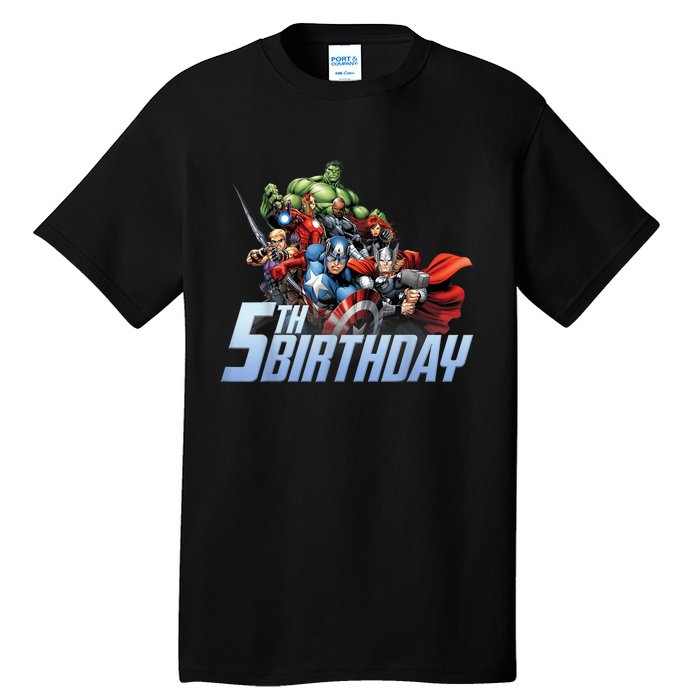 K.i.d.s A.v.e.n.g.er.s Action Shot 5th Birthday Tall T-Shirt