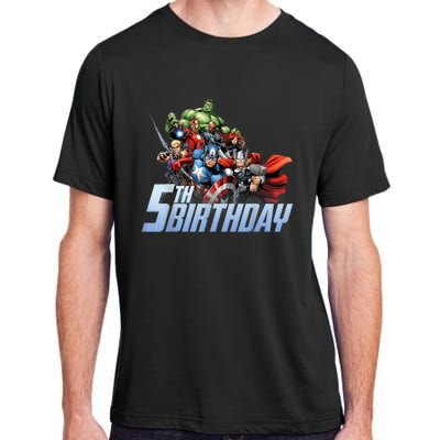 K.i.d.s A.v.e.n.g.er.s Action Shot 5th Birthday Adult ChromaSoft Performance T-Shirt