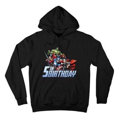 K.i.d.s A.v.e.n.g.er.s Action Shot 5th Birthday Tall Hoodie