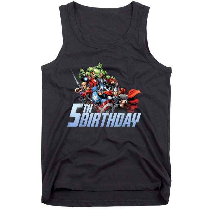 K.i.d.s A.v.e.n.g.er.s Action Shot 5th Birthday Tank Top