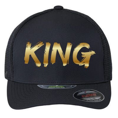 King African American Father Black Dad Afro Family Pride Funny Gift Flexfit Unipanel Trucker Cap