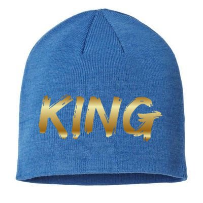 King African American Father Black Dad Afro Family Pride Funny Gift Sustainable Beanie