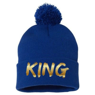 King African American Father Black Dad Afro Family Pride Funny Gift Pom Pom 12in Knit Beanie