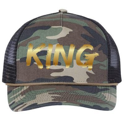 King African American Father Black Dad Afro Family Pride Funny Gift Retro Rope Trucker Hat Cap