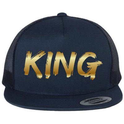 King African American Father Black Dad Afro Family Pride Funny Gift Flat Bill Trucker Hat