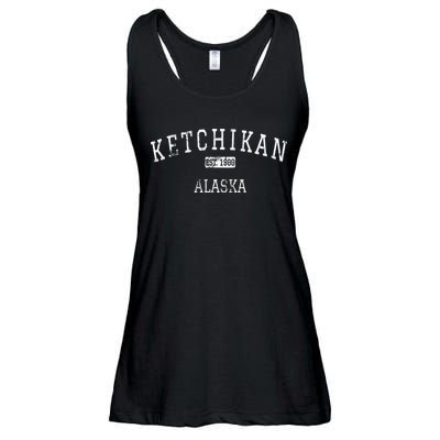 Ketchikan Alaska Ak Vintage Ladies Essential Flowy Tank